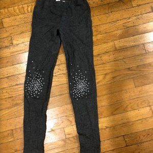 Gap Kids Leggings; Silver Star Design on Knees XXL